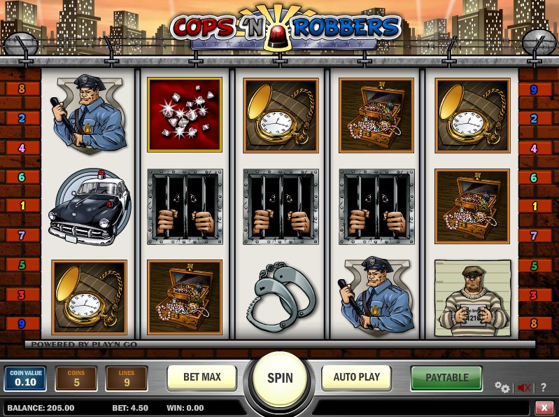 Описание слота «Cops’n Robbers» в казино Gaminator